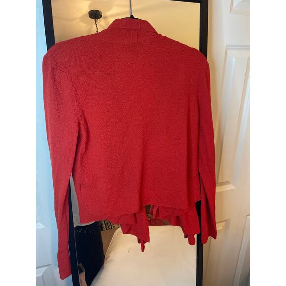 EILEEN FISHER 100% Wool Angle Front Cascade Open Front Cardigan Size XS - Picture 6 of 7